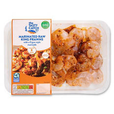 Marinated Raw King Prawns with a Cajun Style Marinade