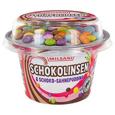 Sahnepudding Schokolade mit Schokolinsen/Smarties 155 g