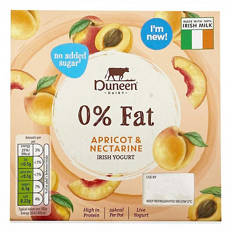 0% Fat Apricot & Nectarine Irish Yogurt