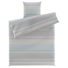 Baumwolle Viskose-Bettwäsche, Streifen, 135 x 200 cm + 80 x 80 cm