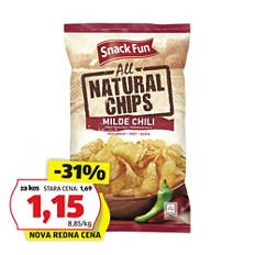 Čips All Natural, blagi čili