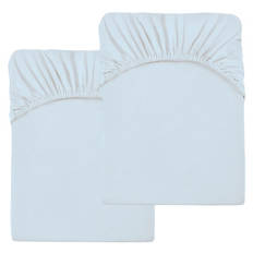 Renforcé Spannbetttuch 2er-Set, Normalgröße, Weiß