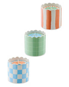 Ceramic Check Candles
