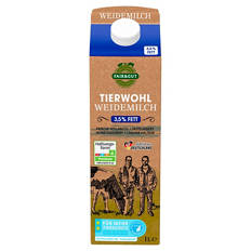 Frische Vollmilch 3,5 % 1 l, Tierwohl Weidemilch