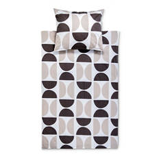 Biancheria da letto in raso makò, beige, 160 x 210 / 65 x 100 cm