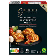 Blätterteig-Minis 300g, Tomate-Mozzarella