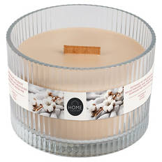 Duftkerze mit Holzdocht, Baumwolle