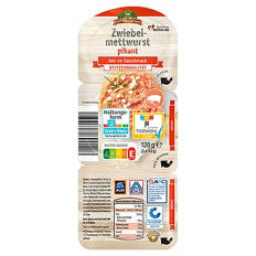 Zwiebelmettwurst 120 g, Pikant