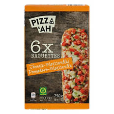 PIZZ’AH Baguettes surgelées 6 x 125 g, tomate-pesto