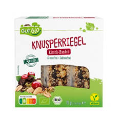 Bio-Knusperriegel 75 g, Kirsch-Mandel
