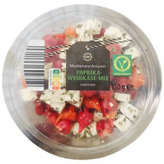 Antipasti mediterranei, formaggio alla paprica