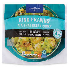 High Protein King Prawns in a Thai Green Curry