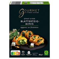 Blätterteig-Minis 300 g, Spinat-Käse