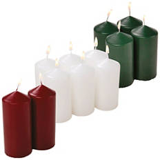 Bougies cylindriques de Noël