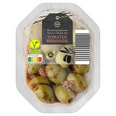 Olivenvariationen 100 g, Oliven mit Tomatenmarinade