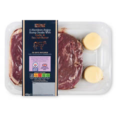 Aberdeen Angus Steaks with Garlic & Sea Salt 2 Pack