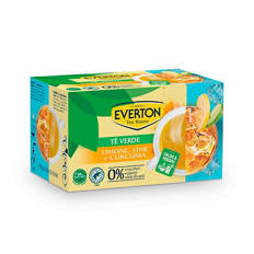 EVERTON Tè verde aromatizzato limone, lime e curcuma