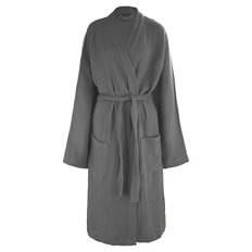 Musselin Bademantel, Anthrazit, S