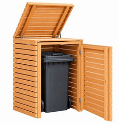 Mülltonnenbox aus Lärche, 1-Tonne