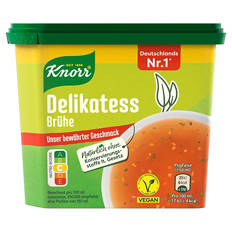 Brühe & Soße in der Dose, Delikatess Brühe