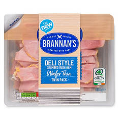 Wafer Thin Deli Style Crumbed Irish Ham 2 Pack