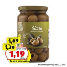 Olive brez koščic, zelene