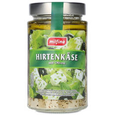 Hirtenkaese in Öl, Oliven