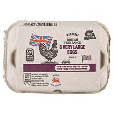 British Very Large Free Range Eggs 6 Pack