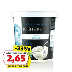 Grški jogurt, 10 % maščobe
