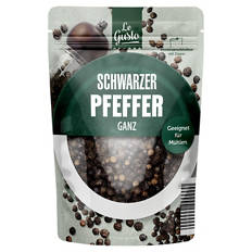 Gewürze im Nachfüllbeutel 130 g, Schwarzer Pfeffer, ganz