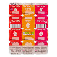 Strawberry, Apricot and Raspberry Fromage Frais 12 Pack