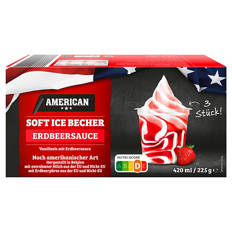 Amerikanisches Soft Eis, Vanille-Erdbeere