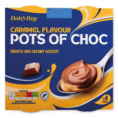 Caramel Flavour Pots of Choc 4 Pack