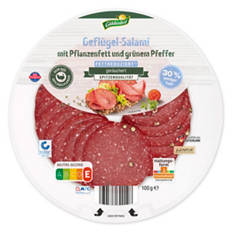 Fettreduzierte Geflügelsalami 100 g, Pfeffer