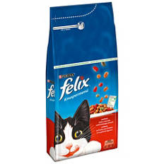 Felix Dry 2 kg, menu croccante con carne