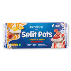 Yogurt & Fruit Compote Strawberry and Peach & Apricot Splitpots 6 Pack