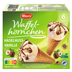 Waffelhörnchen 720 ml, Vanille-Haselnuss