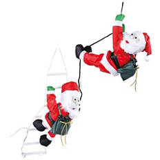 Babbo Natale a LED su una scala