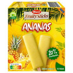 Frucht Stieleis 600 g, Ananas