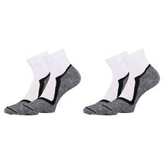 Damen-/Herren-Radler-Sportsocken 2er-Pack, Weiß, 35/38