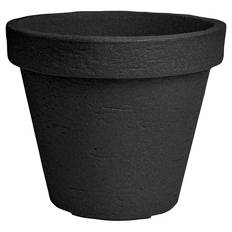 Pflanzgefäß aus Kunststoff, Rund, Anthrazit
