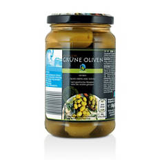 Olive greche, olive verdi con nocciolo