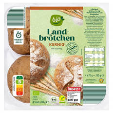 Bio-Landbrötchen 280 g, Kernig