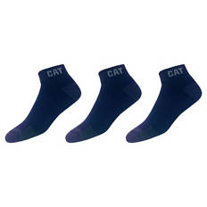 Damen-/Herren-Arbeitssneakersocken 3er-Set, Marineblau, 43/46