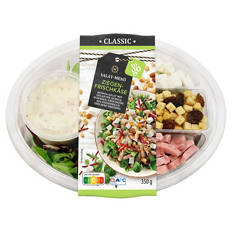 Salat-Menü Classic 350 g, Quinoa mit Ziegenkäse & Schinken