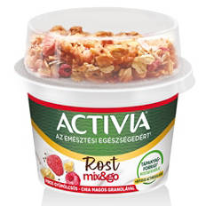 Activia Mix & Go, piros gyümölcsös-chia magos, 165 g