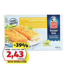 Hrustljavi ribji fileji, sir zelišča