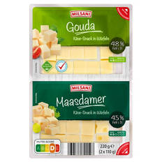 Käsewürfel 220 g, Gouda & Maasdamer