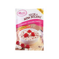 Porridge istantaneo lamponi e cioccolato bianco
