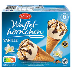 Waffelhörnchen 720 ml, Vanille